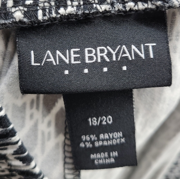 Lane Bryant Womens Black White Print Pull OnFlared Boho Casual Mini Skirt 18/20 - Picture 9 of 9